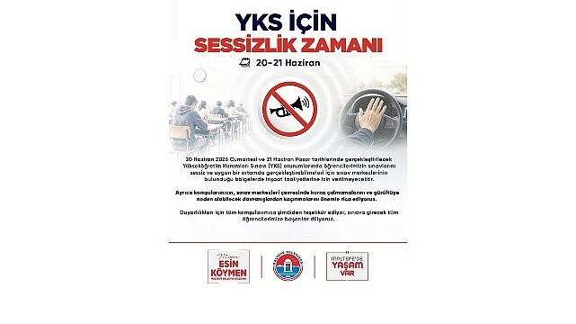 Maltepe Belediyesi’nden YKS için sessizlik önlemi