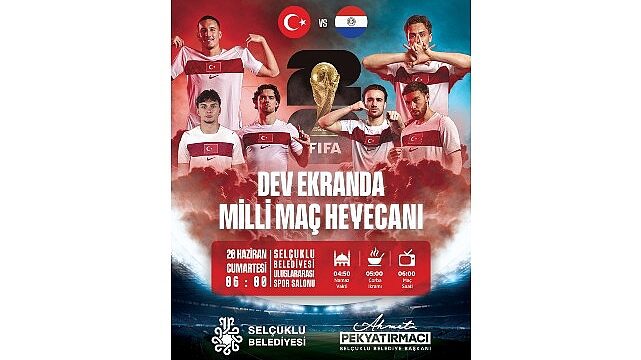 Milli Maç Heyecanı Bir Kez Daha Selçuklu’da Dev Ekranda Yaşanacak
