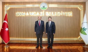 Başkan Erkan Aydın, KKTC 5. Cumhurbaşkanı Ersin Tatar’ı Ağırladı