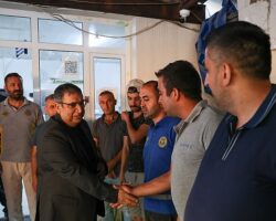 Başkan Vekili Benzer,  mesaiye Park Bahçeler şantiyesinde başladı