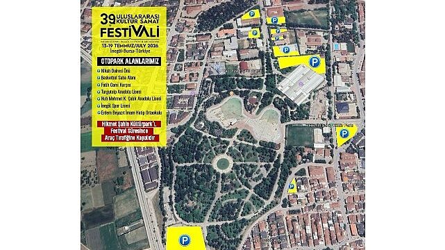 İnegöl Belediyesi’nden Festival Süresince Otopark Düzenlemesi