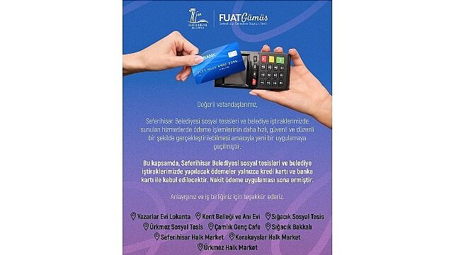 Seferihisar Belediyesi ve belediye iştiraklerinde yeni ödeme dönemi başladı