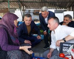 Sokakta, pazarda sıcak, samimi görüntüler