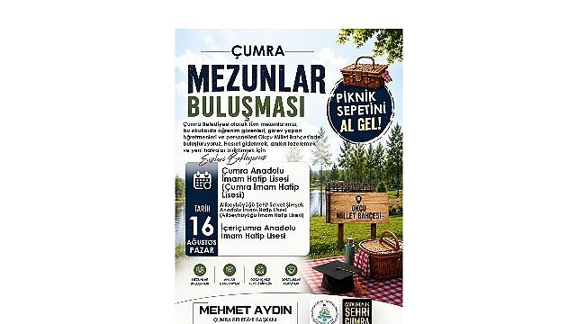 Türkiye’de ve Çumra’da Bir İlk: Çumra Mezunlar Buluşması Başlıyor