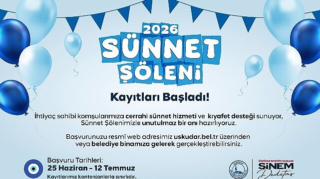 Üsküdar Belediyesi’nde 2026 Sünnet Şöleni İçin Kayıtlar Başladı