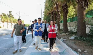 Başkan Vekili Özdemir kaldırım ve çevre  düzenleme çalışmalarını yerinde inceledi