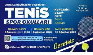 Büyükşehir’in ücretsiz tenis eğitimlerinde yeni dönem başlıyor